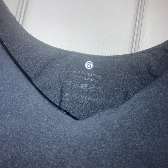 Black Longline Sports Bra Tank Top with padding - Small - Picture 4 of 4